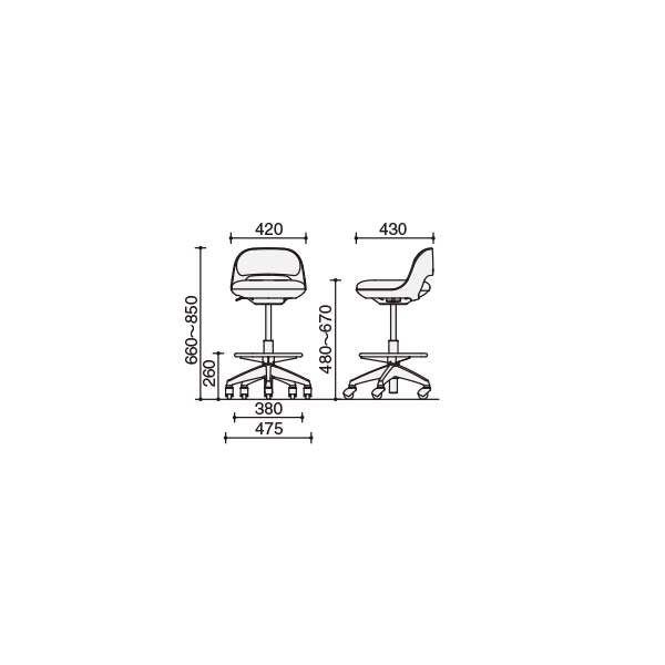 コクヨ(KOKUYO) 医療施設用家具(スタッフステーション) ココット ミドルハイ サポートシェルタイプ (ステップ付き) ホワイトシェル