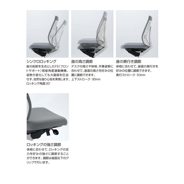 コクヨ(KOKUYO) ウィザード3(Wizard3) 樹脂脚(ブラック) ローバック T型肘(ブラックシェルタイプ) 布  CR-G3621F6|オフィス家具やオフィス用品ならオフィス家具通販のカグサポ