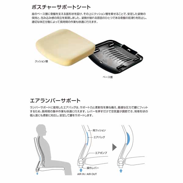 コクヨ(KOKUYO) オフィスチェアー PUNTO(プント) 革張りタイプ