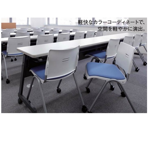 ナイキ 会議用チェアー 4本脚 E213FCN-GR ナイキ 会議用チェアー 4本脚 キャスター付 E204-LGR