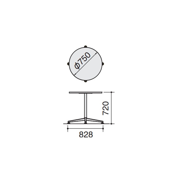 コクヨ(KOKUYO) ミーティングテーブル JUTO(ジュート) 単柱脚 円形天板 