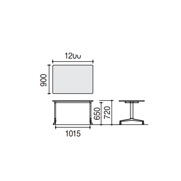 コクヨ(KOKUYO) ミーティングテーブル JUTO(ジュート) T字脚 角形天板 
