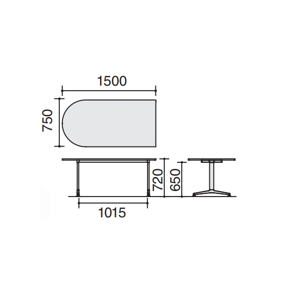 コクヨ(KOKUYO) ミーティングテーブル JUTO(ジュート) T字脚 U字形天板 塗装脚 アジャスタータイプ W1500×D750×H720mm  MT-JTTU157|オフィス家具やオフィス用品ならオフィス家具通販のカグサポ