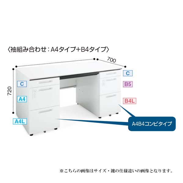 コクヨ(KOKUYO) iS(アイエス)デスクシステム 両袖デスク（A4タイプ+B4 