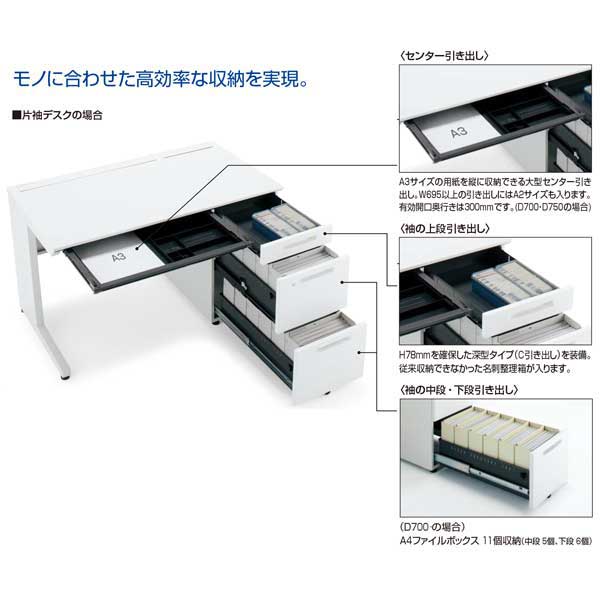 コクヨ(KOKUYO) iS(アイエス)デスクシステム 両袖デスク（A4タイプ 