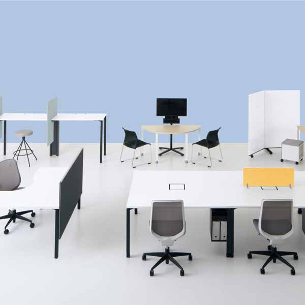 コクヨ(KOKUYO) WORKFIT(ワークフィット) W1600×D800 スタンダードテーブル 片面タイプ キャスター脚  SD-WFC168N|オフィス家具やオフィス用品ならオフィス家具通販のカグサポ