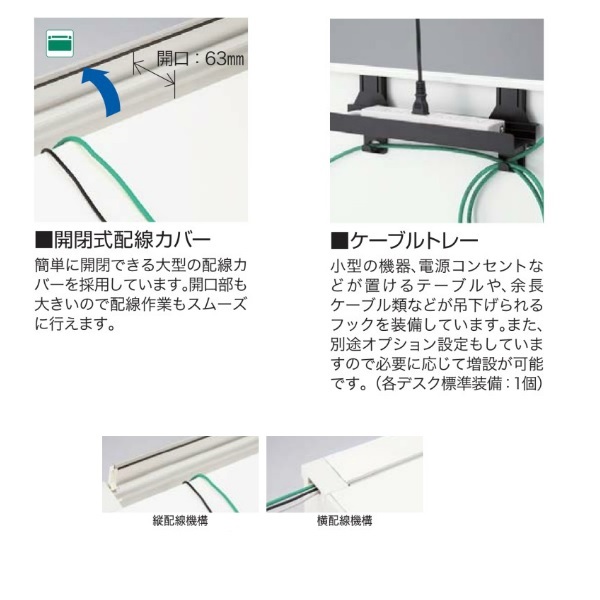 ナイキ(NAIKI) 事務用デスク(XEHH型) ホワイト 平デスク(引出し無し) W1000xD700xH720mm XEHH107FDN